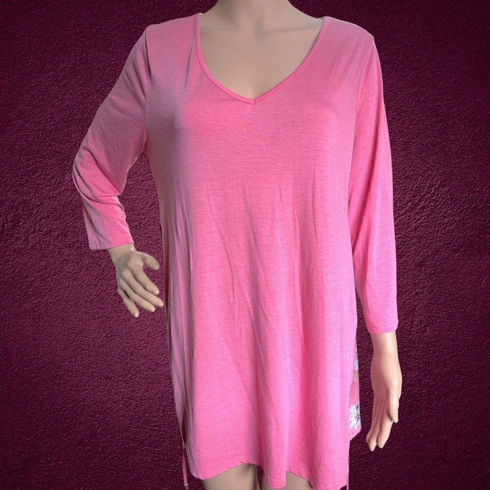 Pink Motherhood Floral back Tie String Maternity blouse Super Soft Large